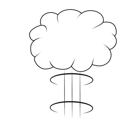 Isolated comic expression on a white background, Vector illustrationのイラスト素材