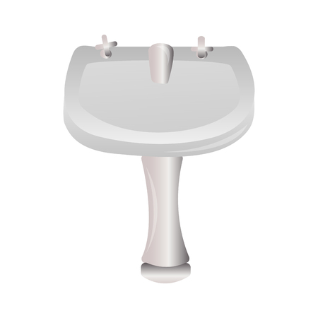 Isolated sink on a white background, Vector illustrationのイラスト素材