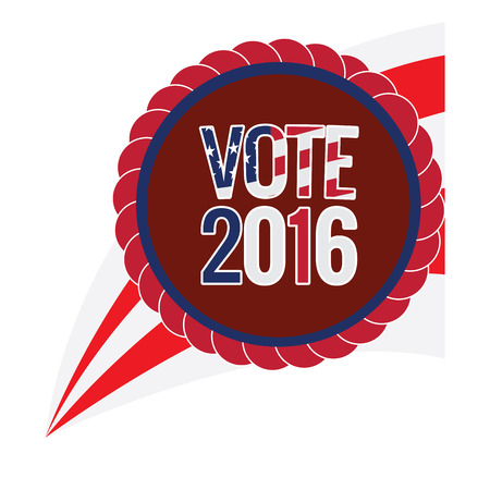 Isolated election day label on a white background, Vector illustrationのイラスト素材