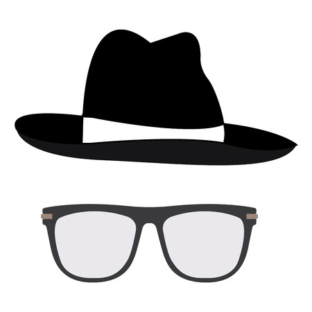 Isolated hipster portrait, Vector illustrationのイラスト素材