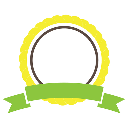 Isolated label with a ribbon, Vector illustrationのイラスト素材