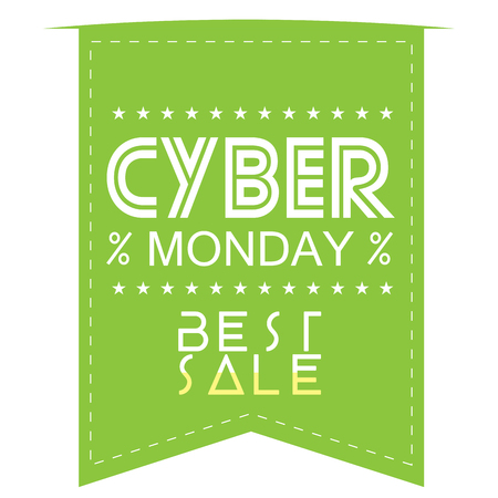 Isolated banner with text, Cyber monday vector illustrationのイラスト素材