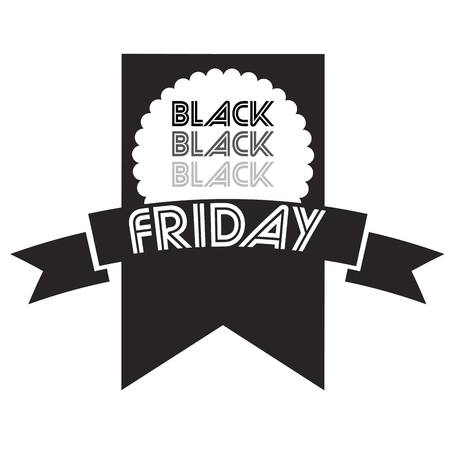 Isolated black friday banner with text, Vector illustrationのイラスト素材