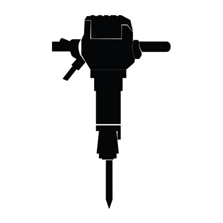 Isolated driller icon on a white backgroundのイラスト素材
