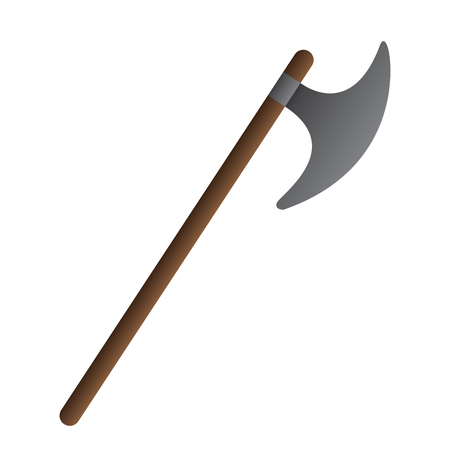 Isolated axe on a white background, Vector illustrationのイラスト素材