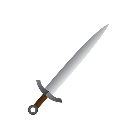 Isolated sword on a white background, Vector illustrationのイラスト素材