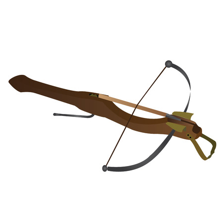 Isolated crossbow on a white background, Vector illustrationのイラスト素材