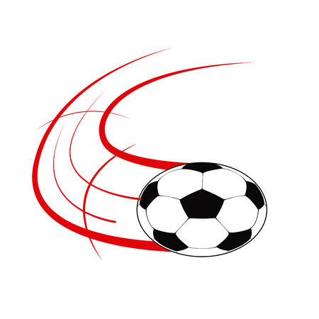 Isolated soccer ball on a white background, Vector illustrationのイラスト素材