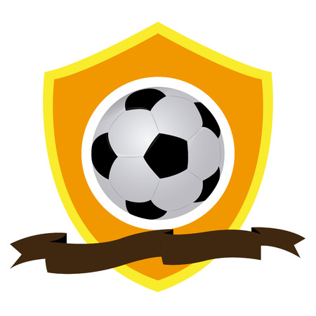 Isolated soccer emblem on a white background, Vector illustrationのイラスト素材