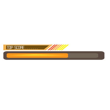 Isolated videogame bar on a white background