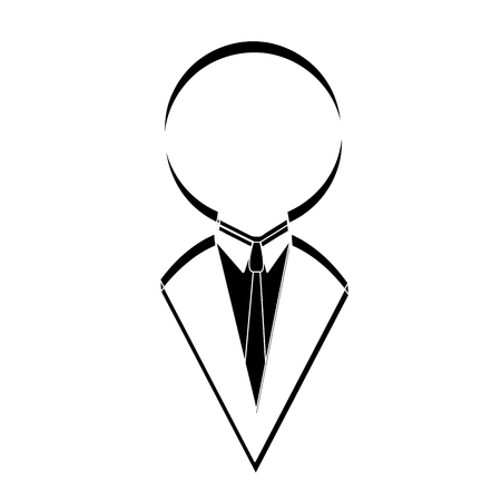 Isolated businesman icon on a white background, Vector illustrationのイラスト素材