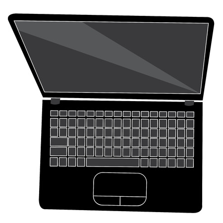 Isolated laptop icon on a white background, Vector illustrationのイラスト素材