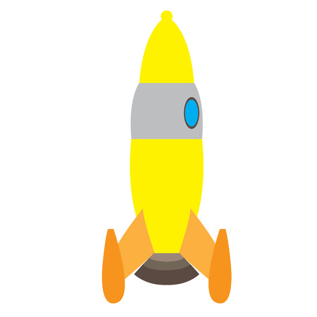 Isolated spaceship toy on a white backgroundのイラスト素材