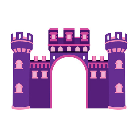 Isolated castle toy on a white backgroundの写真素材