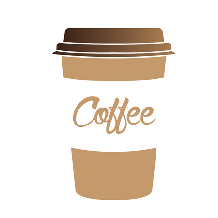 Isolated coffee plastic cup on a white backgroundのイラスト素材