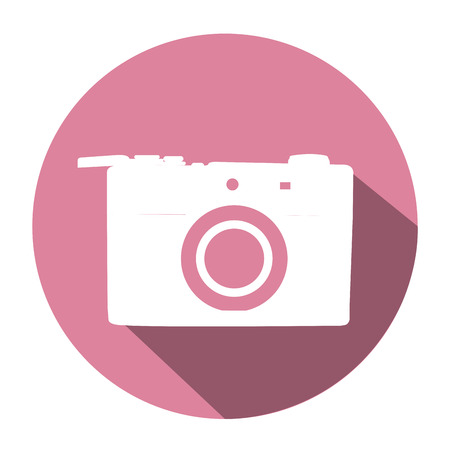 Isolated camera icon on a colored tag, Vector illustrationのイラスト素材