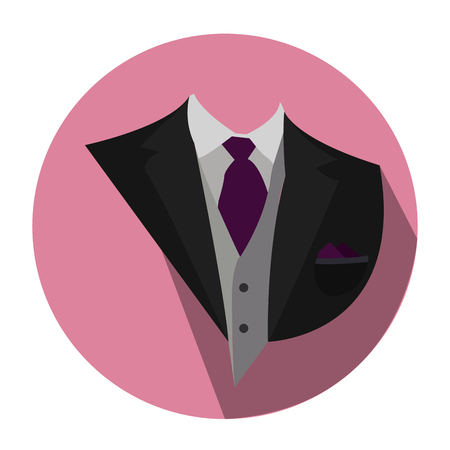 Isolated groom clothes on a tag, Vector illustrationの写真素材