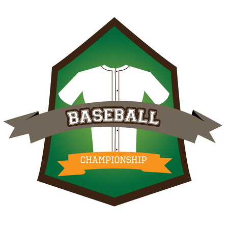 Isolated baseball emblem with a shirt, Vector illustrationのイラスト素材