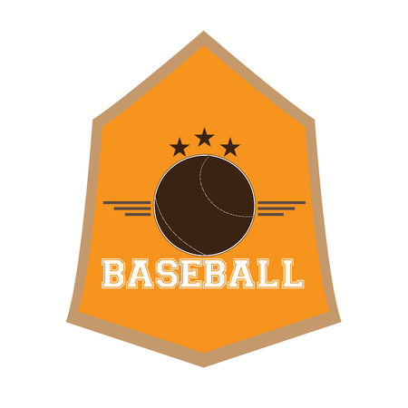 Isolated emblem with a baseball ball, Vector illustrationのイラスト素材