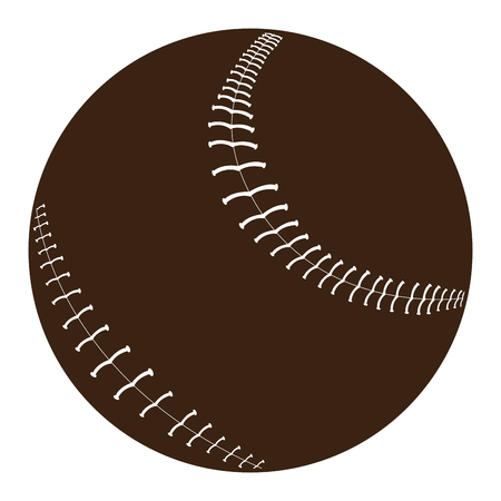 Isolated baseball ball on a white background, Vector illustrationのイラスト素材