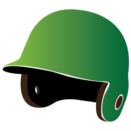 Isolated baseball helm on a white background, Vector illustrationのイラスト素材