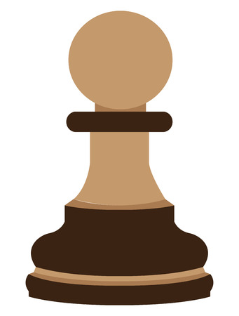 Isolated pawn piece on a white background, Vector illustrationのイラスト素材