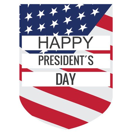 Isolated president day sticker on a white background, Vector illustrationの写真素材