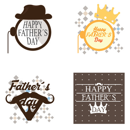 Happy fathers day graphic designs, Vector illustrationのイラスト素材