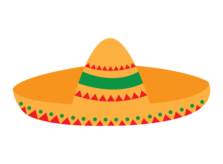 Isolated mexican hat on a white background, Vector illustrationのイラスト素材