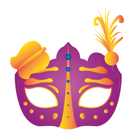 Isolated carnival mask on a white background, Vector illustrationの写真素材