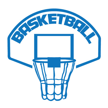 Isolated basketball net on a white background, Vector illustrationのイラスト素材