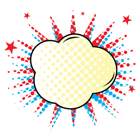 Isolated comic bubble speech on a white background, Vector illustrationのイラスト素材