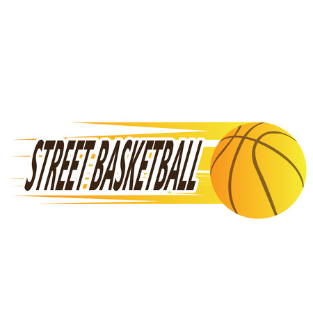 Isolated basketball ball on fire, Vector illustrationのイラスト素材