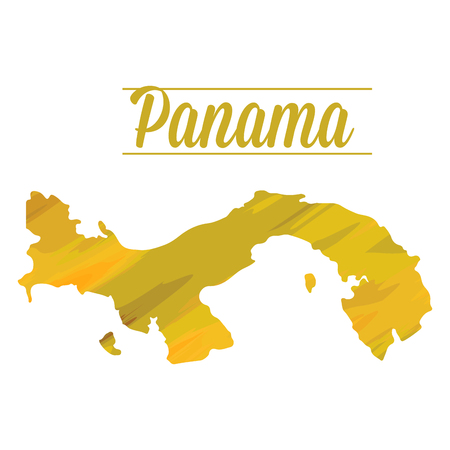 Isolated map of Panama on a white background, Vector illustrationのイラスト素材