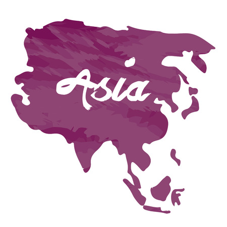 Isolated map of Asia on a white background, Vector illustrationのイラスト素材