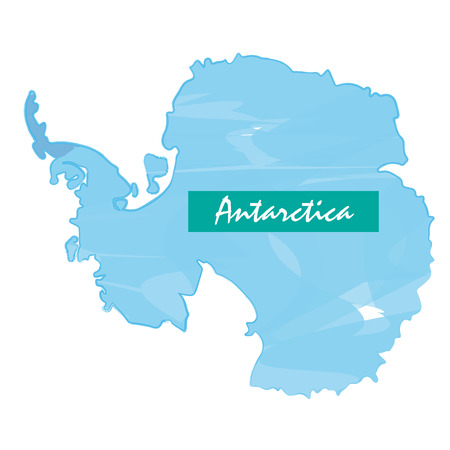 Isolated map of Antartica on a white background, Vector illustrationのイラスト素材
