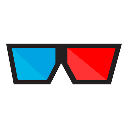 Isolated 3d glasses on a white background, Vector illustrationのイラスト素材
