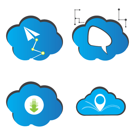 Abstract cloud computing graphic designs, Vector illustrationのイラスト素材
