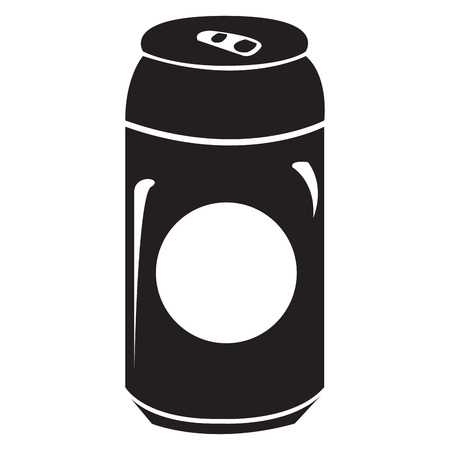 Isolated silhouette of a beer can, Vector illustrationのイラスト素材