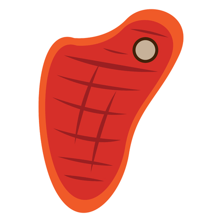 Isolated piece of meat on a white background, Vector illustrationのイラスト素材
