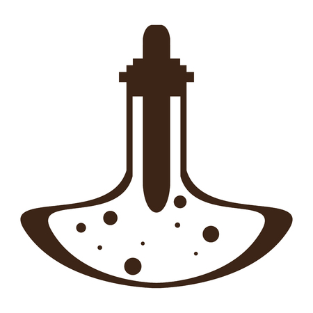 Isolated silhouette of a lotion flask, Vector illustrationのイラスト素材