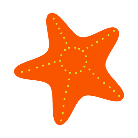Isolated starfish on a white background, Vector illustrationのイラスト素材