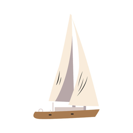 Isolated ship icon on a white background, Vector illustrationのイラスト素材