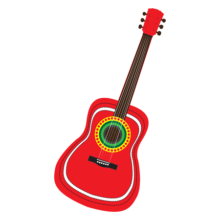 Isolated guitar instrument on a white background, Vector illustrationのイラスト素材