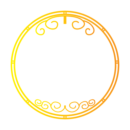 Isolated golden chinese label with gradient, Vector illustrationのイラスト素材