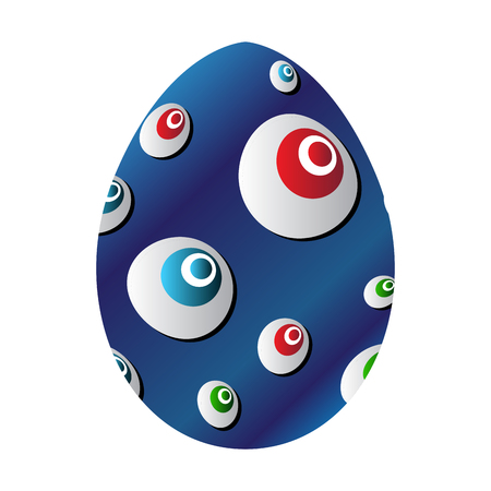 Isolated easter egg on a white background, Vector illustrationのイラスト素材