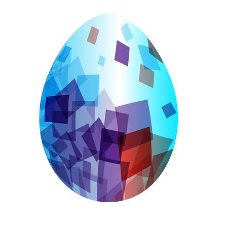 Isolated easter egg on a white background, Vector illustrationのイラスト素材