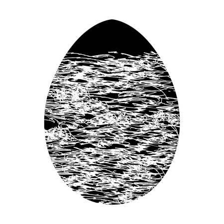 Isolated silhouette of an easter egg, Vector illustrationのイラスト素材