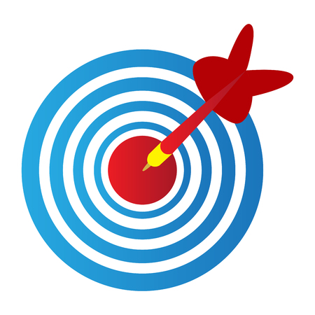 Isolated dard game on a white background, Vector illustrationのイラスト素材