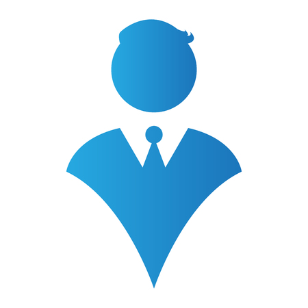 Isolated businessman silhouette on a white background, Vector illustrationのイラスト素材